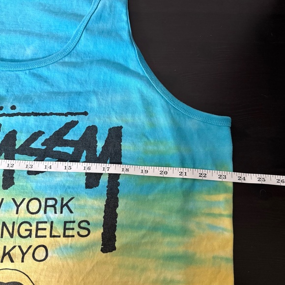 Stussy Tank Top Mens Sz XL Tie Dye Logo Multicolor Psychedelic Hippie Punk - Picture 9 of 10